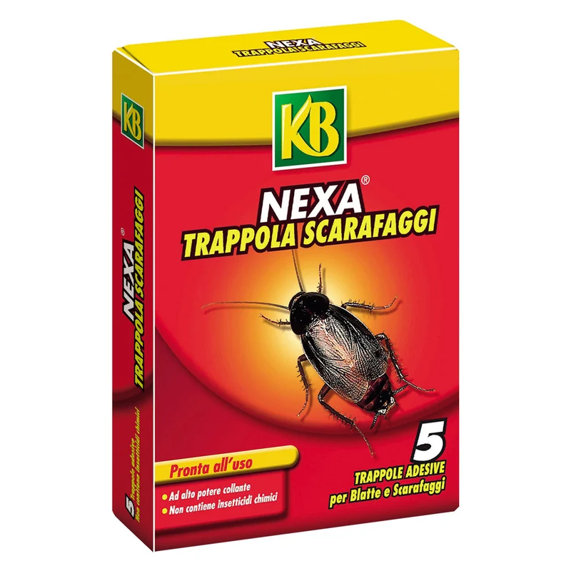 Trappola Per Scarafaggi E Blatte 'Nexa' Scatola 5 Fogli Kb | Per Uso Agricolo Professionale