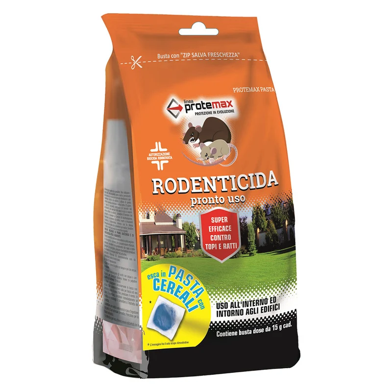 Esca Topicida Fresca 'Pasta Blu Protemax | Esca Topicida Per Controllo Roditori Resistente