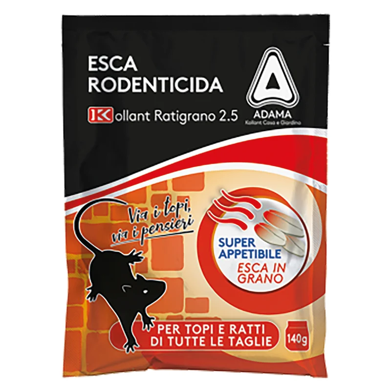 Esca Topicida In Grano Gr. 140 Kollant | Esca Topicida Per Controllo Roditori Resistente