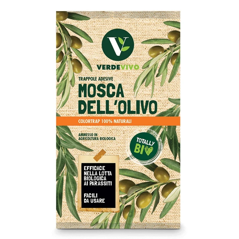 Trappola Cromotropica Adesiva Mosche Dell'Olivo Scatola 3 Pezzi + 3 | Per Uso Agricolo Professionale