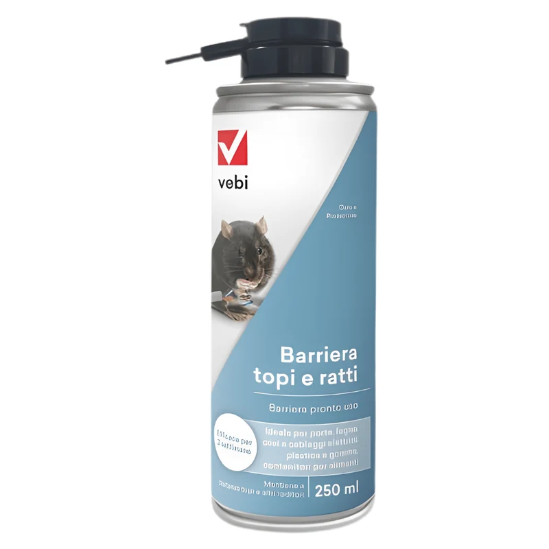 Barriera Topi E Ratti Spray Pronto Uso Vebi | Protezione Cavi, Gomma E Superfici Contro Roditori