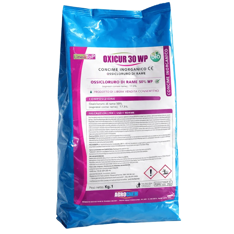 Oxicur 30 Rame WP 30% Ossicloruro | Concime Rameico In Polvere Bagnabile 1 Kg No Patentino
