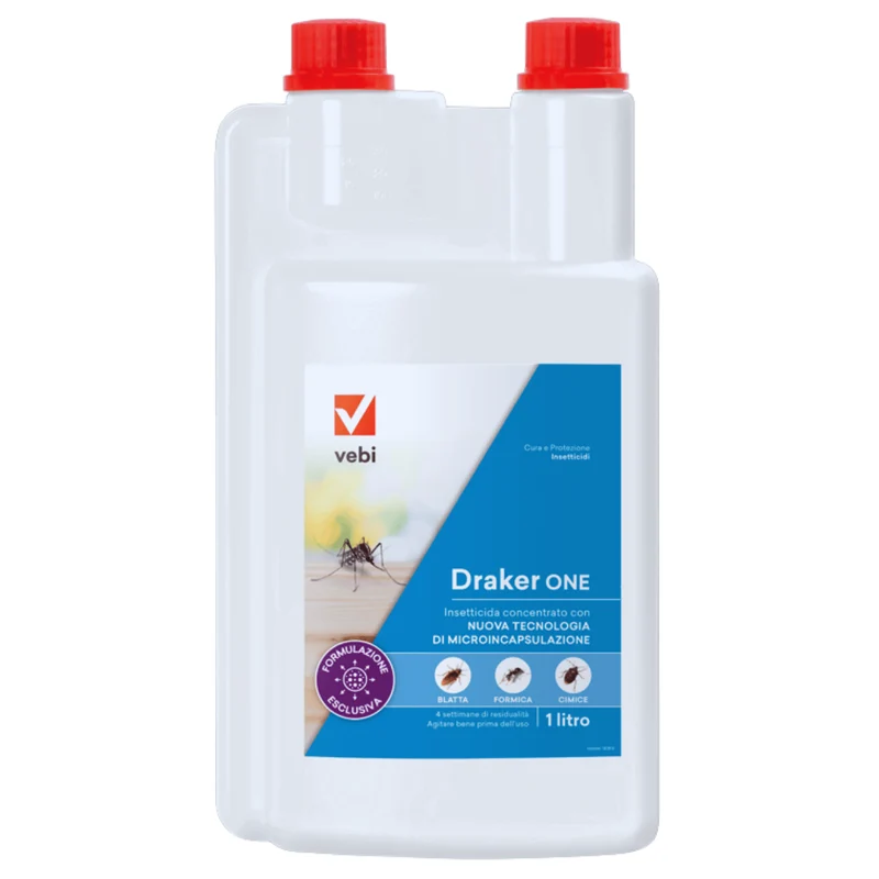 Draker One Vebi Insetticida Microincapsulato Concentrato 1 L | Azione Abbattente E Residuale Fino A 4 Settimane