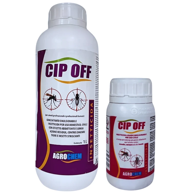 Cip Off AgroChem Insetticida Concentrato Emulsionabile Uso Domestico | Effetto Abbattente E Lunga Durata 1 Lt