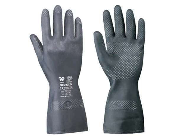 Guanti Professionali In Neoprene Neri Per Uso Industriale | Massima Protezione Chimica E Comfort