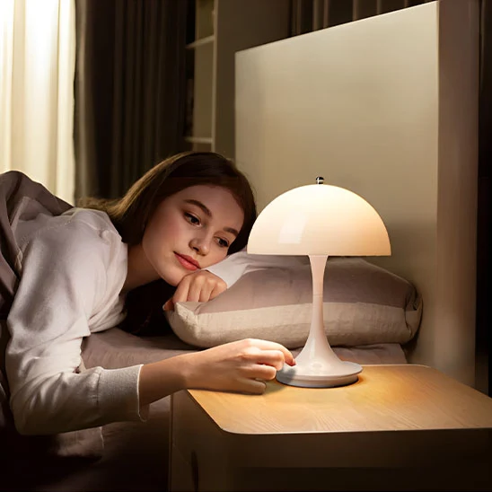 Lampe de table champignon sans fil avec support antidérapant