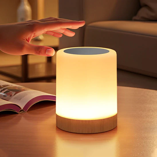 Lampe de chevet sans fil portable à luminosités multicolores