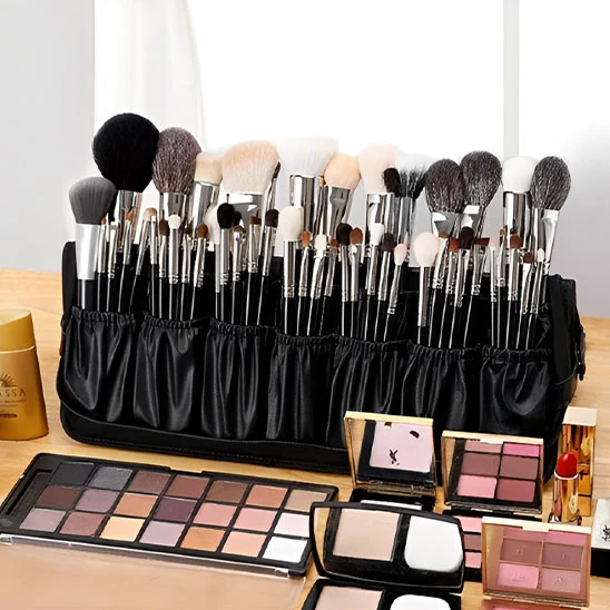 Rangement pinceaux maquillage pliable