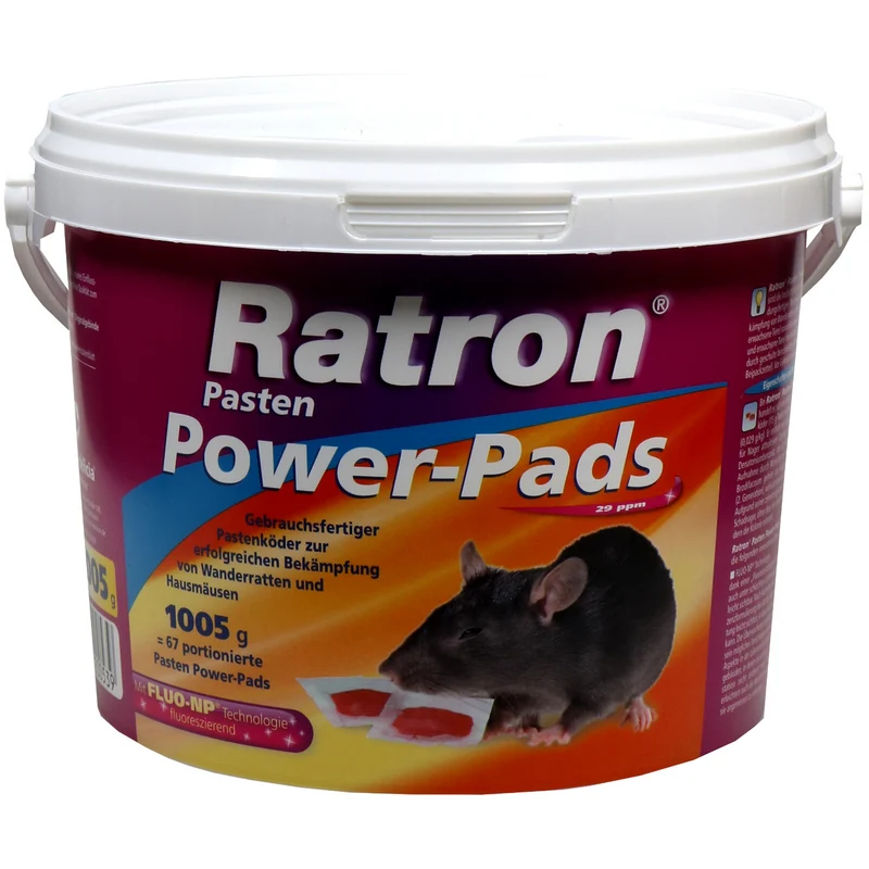 Ratron® Pâtes Appâts Rats Power-Pads 29 ppm (67 x 15 g)