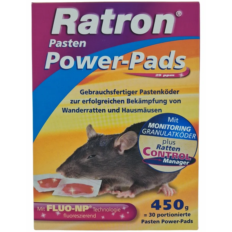 Ratron® Pâtes Appâts Rats Power-Pads 29 ppm (30 x 15 g)