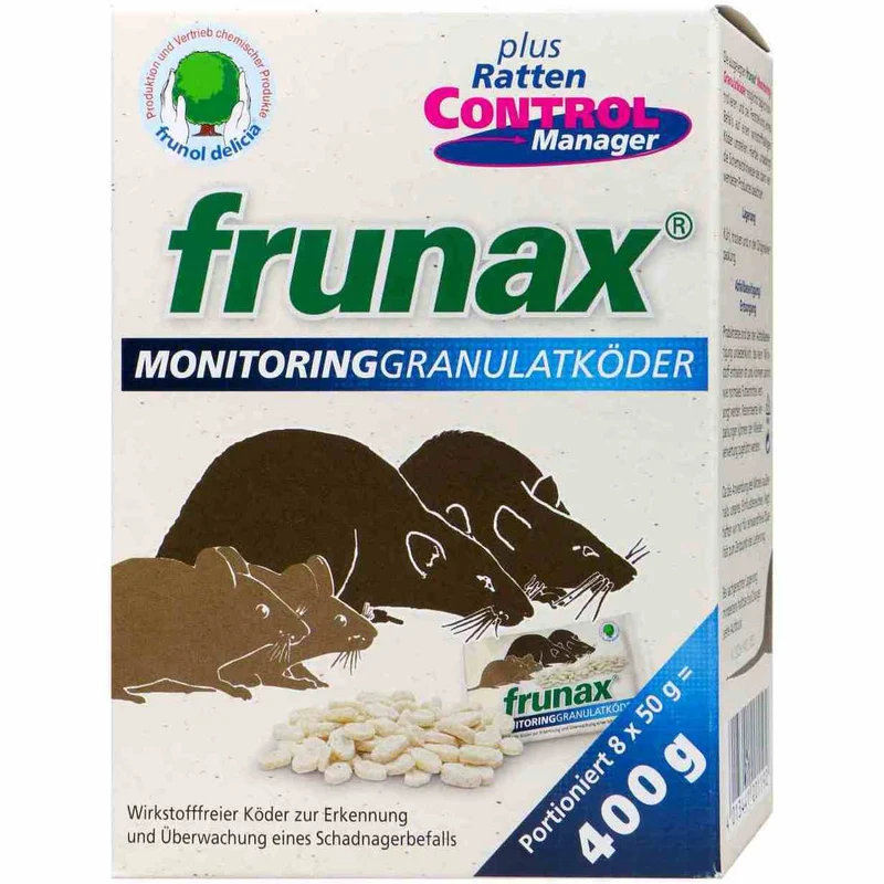 frunax® Appât de Détection Rats & Souris sans Substance Active (8 x 50 g)
