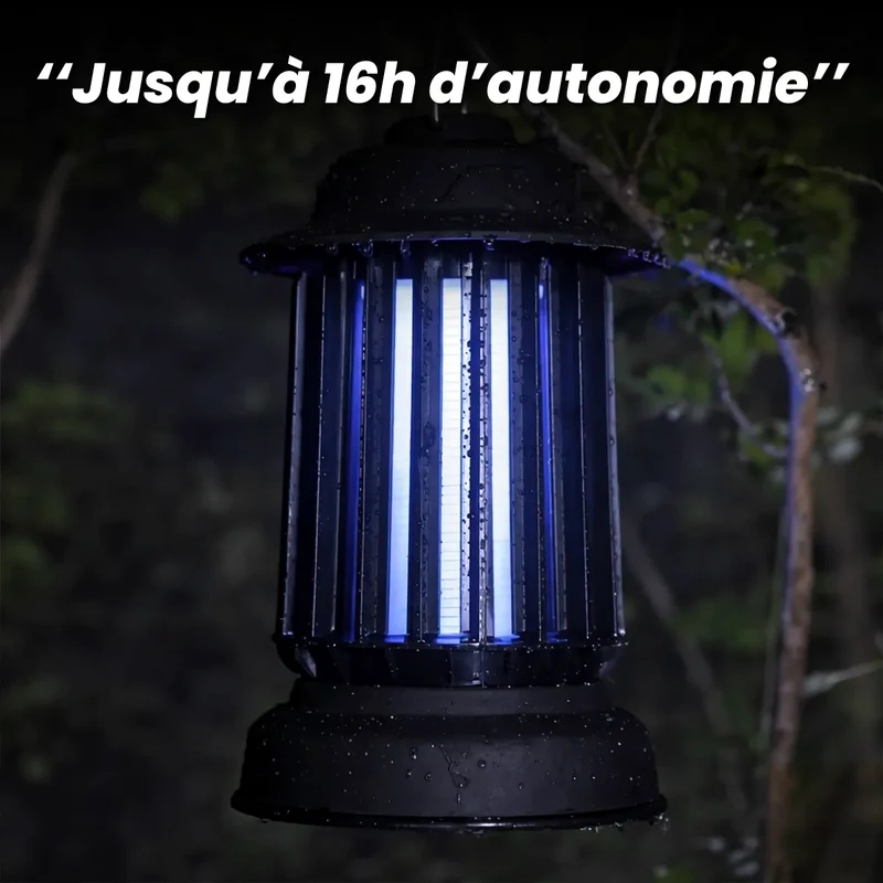 Lampe Anti-Moustique Rechargeable à LED UV – 50 m² de protection