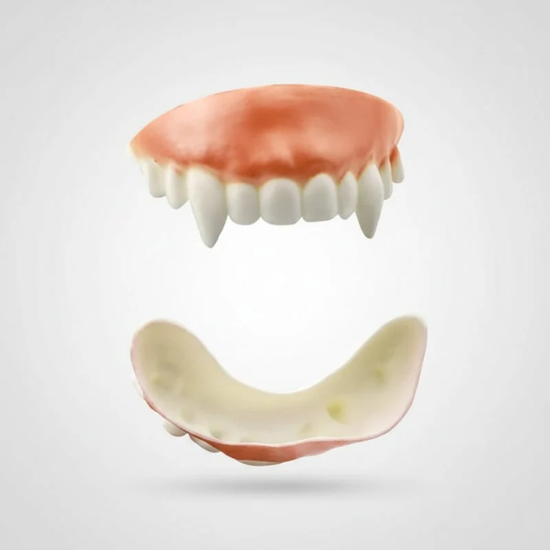 Halloween Fake Vampire Teeth with Flexible Caps and Fake Blood for Children and Adults