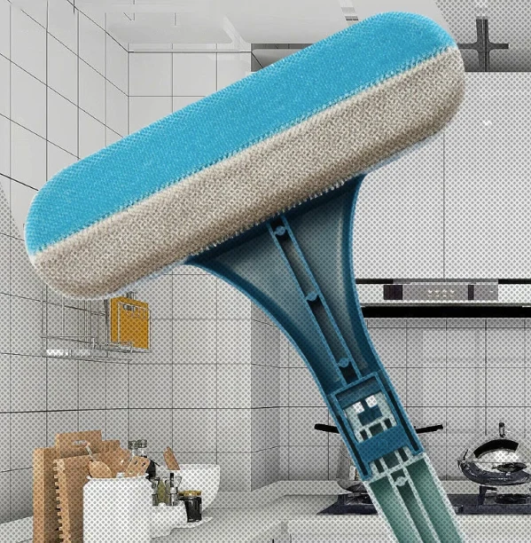Brosse à Vitres 2-en-1 pratique avec Raclette Intégrée - ProClean