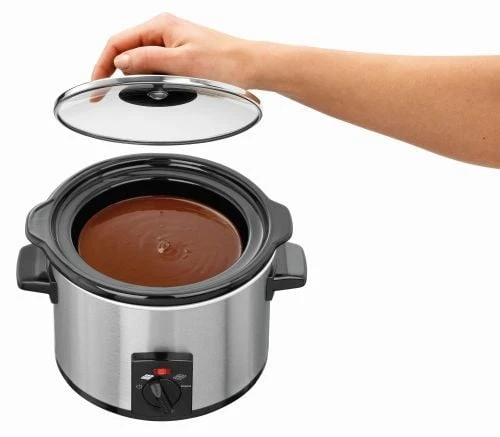 Chauffe chocolat inox avec récipient céramique 1,25 litre