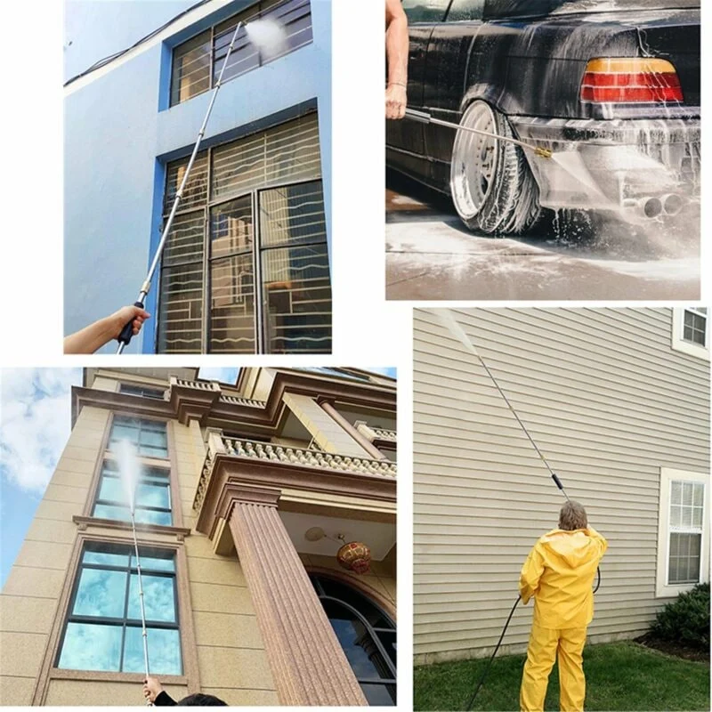 Window Cleaners and Home Steam Cleaner with Telescopic High-Pressure Lance and 5 Nozzles