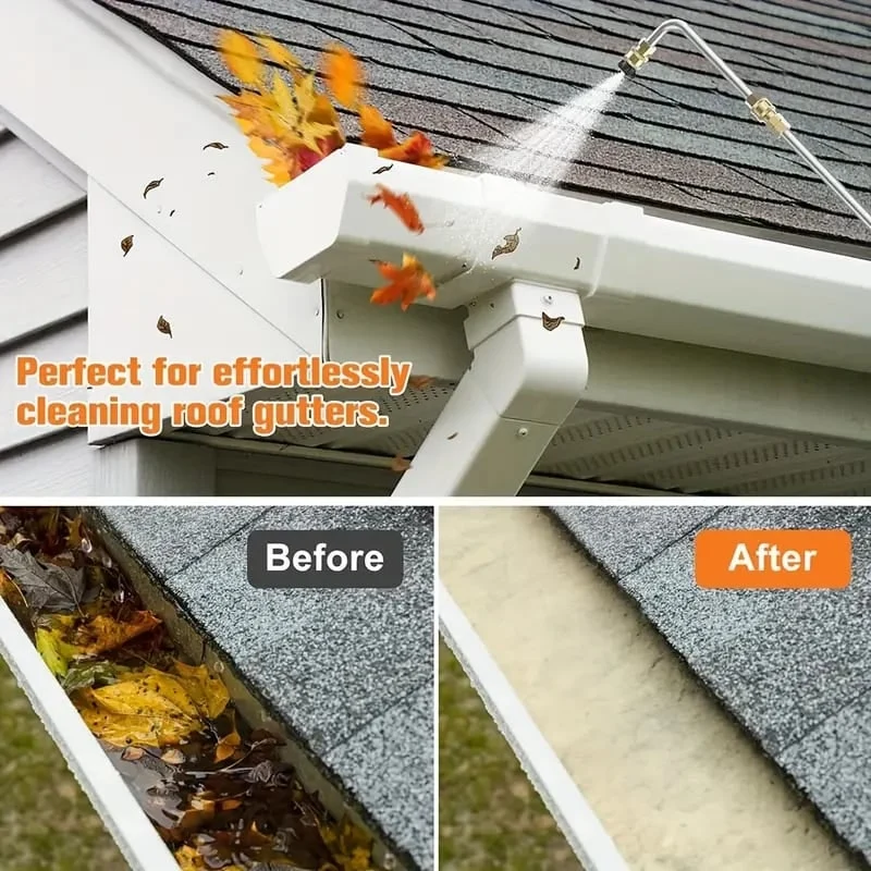 Window Cleaners and Home Steam Cleaner with Telescopic High-Pressure Lance and 5 Nozzles