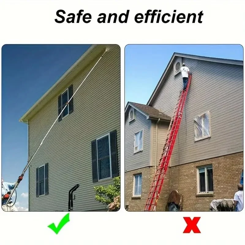 Window Cleaners and Home Steam Cleaner with Telescopic High-Pressure Lance and 5 Nozzles