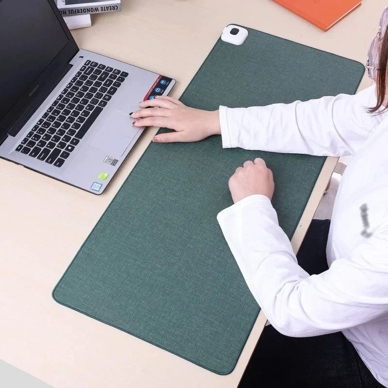 Heated Desk Mat with Temperature Control and Textured Surface