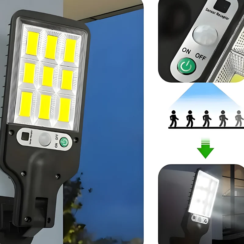 SolarBeam – Lampe Solaire LED à Détection Intelligente