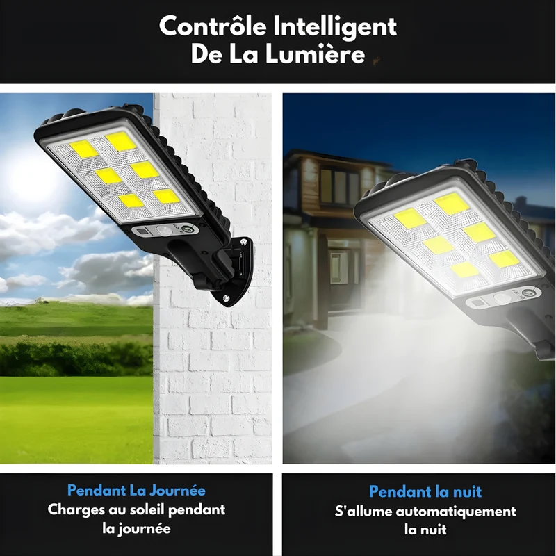SolarBeam – Lampe Solaire LED à Détection Intelligente