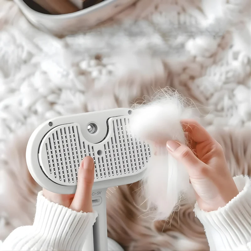 SteamPaw – Brosse Vapeur 3-en-1 pour un Toilettage Doux et Sain