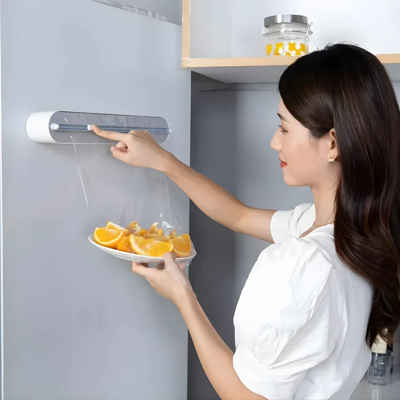 MagnetiCut – Distributeur Magnétique 3-en-1 pour Film Alimentaire, Aluminium et Papier Cuisson