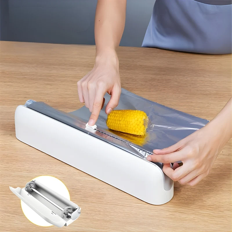MagnetiCut – Distributeur Magnétique 3-en-1 pour Film Alimentaire, Aluminium et Papier Cuisson