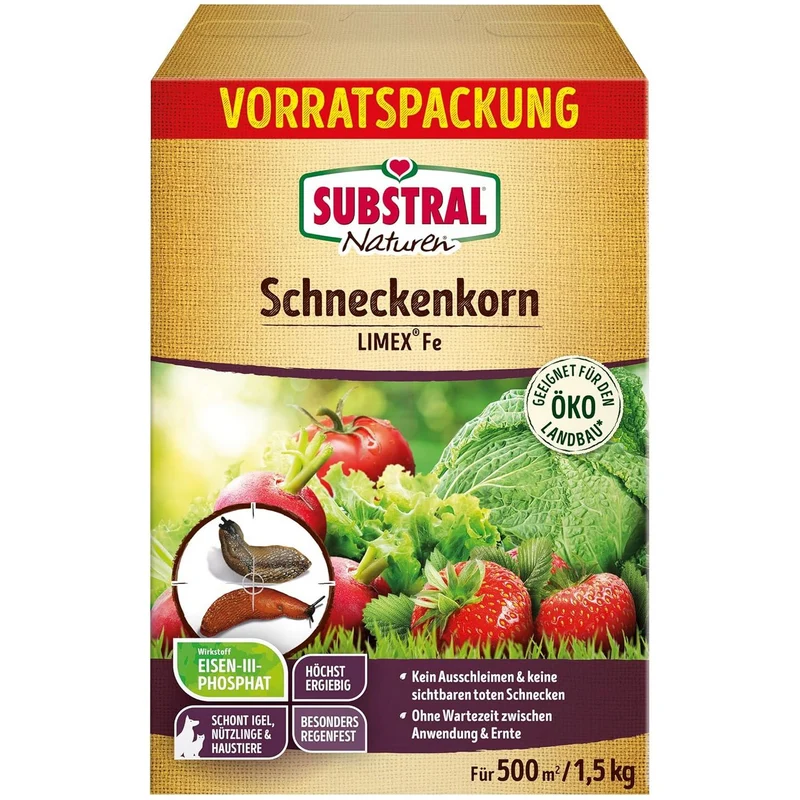 SUBSTRAL Naturen Limex Fe Granulés anti-limaces - 1,5 kg