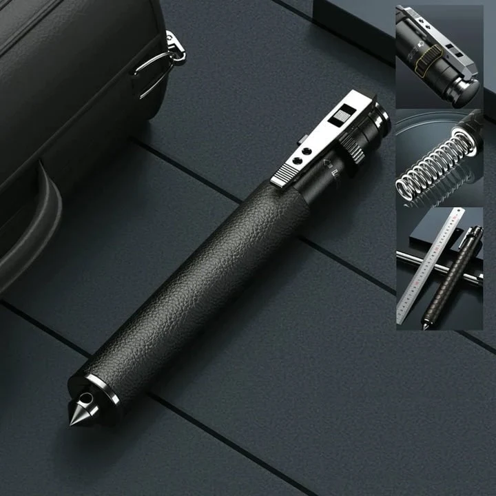 Automatic Expandable Tactical Baton with Glass Breaker