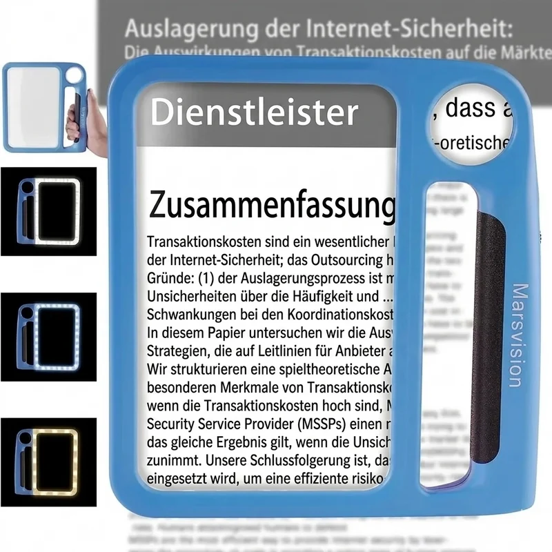 LED Magnifying Glass with Light and Dual Magnification Lenses for Reading