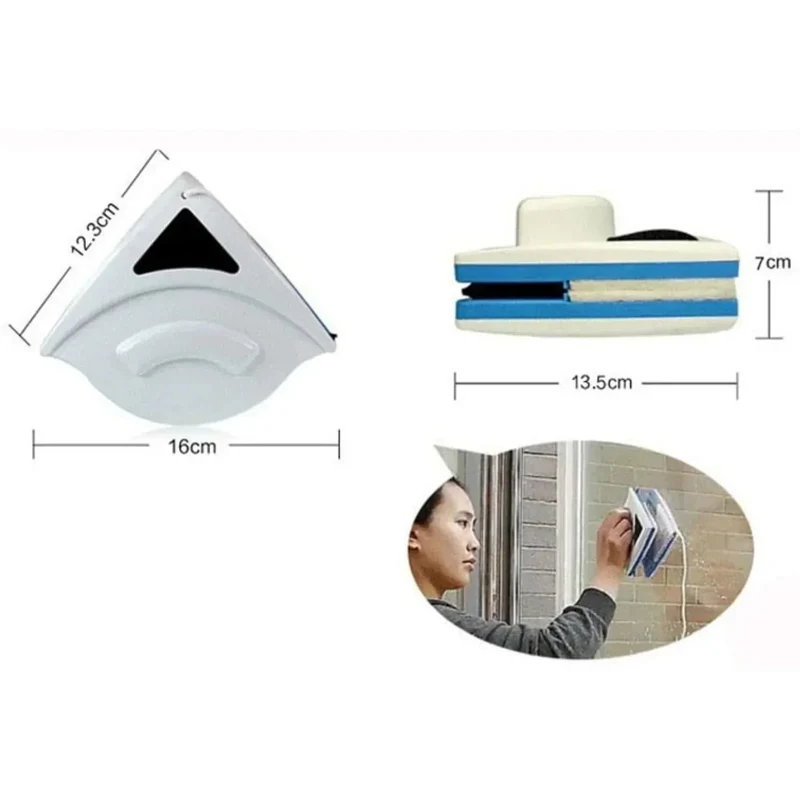 Magnetic Window Cleaner with Double-Sided Cleaning and Secure Safety Line
