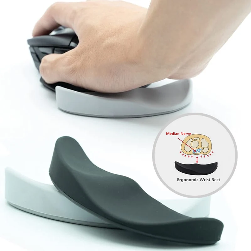 Computer Mouse Wrist Support with Ergonomic Silicone Gel and Gliding Base