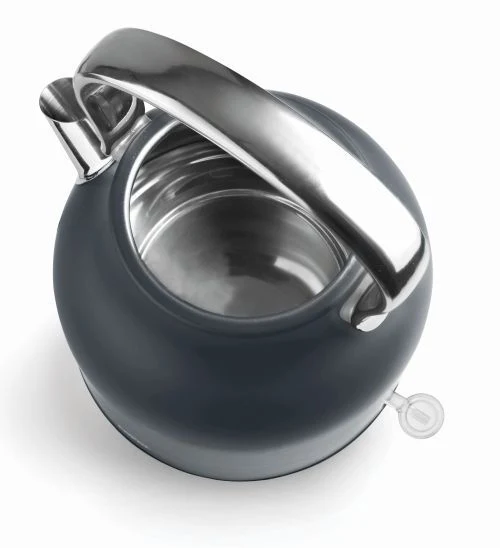 Bouilloire électrique rétro en inox gris mat