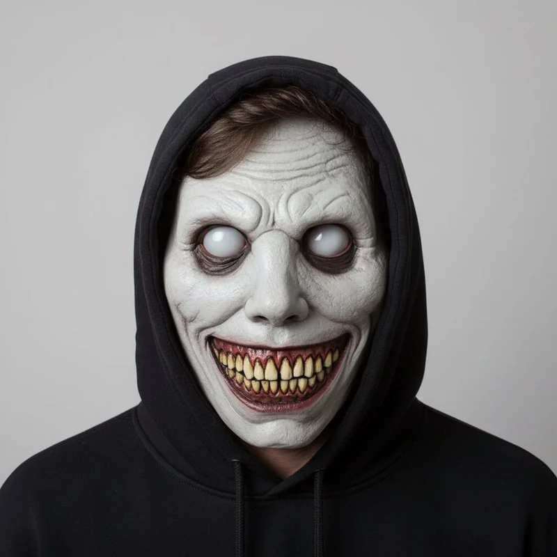 Halloween Demon Scary Smile Full-Face Latex Mask with Elastic Strap