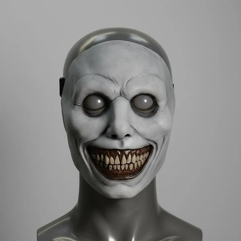 Halloween Latex LED Face Mask, Scary, with a Wide Smile and Elastic Strap