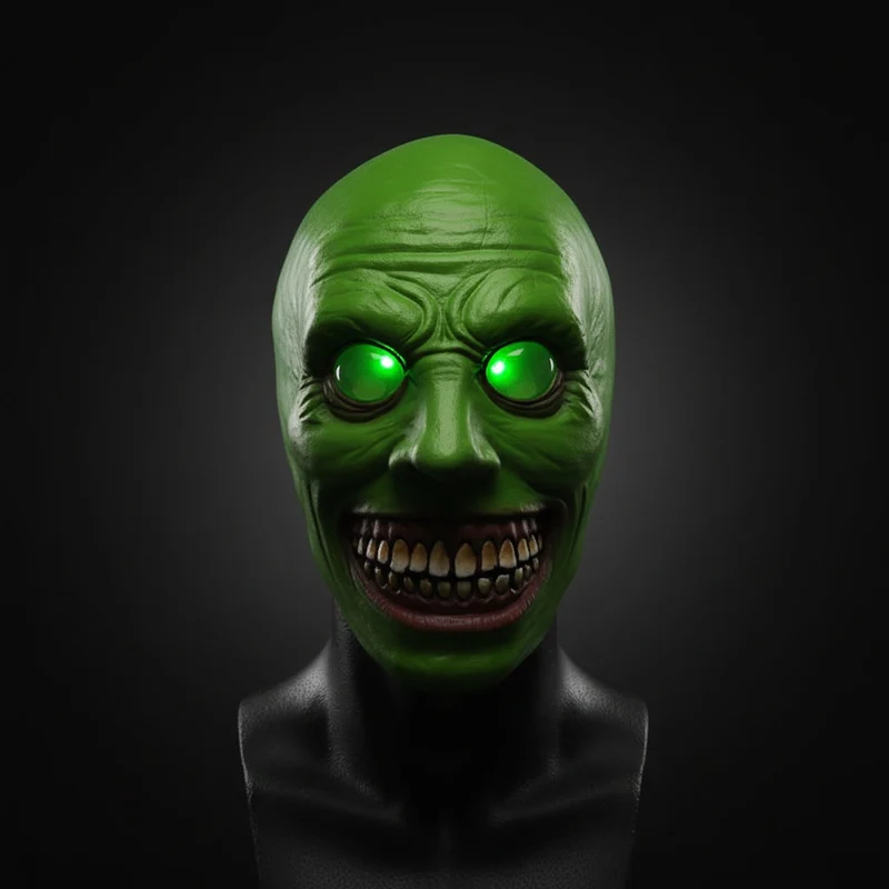 Halloween Latex LED Face Mask, Scary, with a Wide Smile and Elastic Strap
