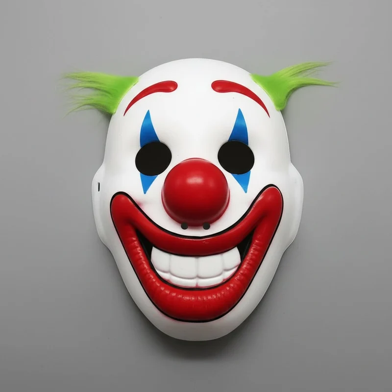 Halloween Clown Mask with Synthetic Hair, Scary for Parties and Cosplay