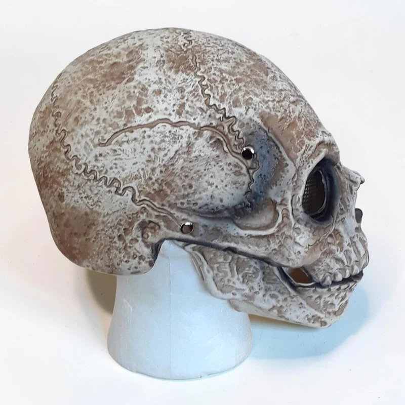 Halloween Skull Mask with a Movable Jaw for Costumes and Parties