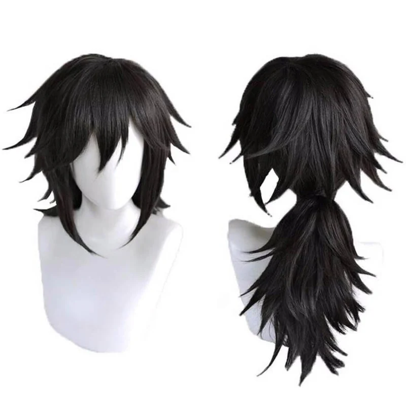 Halloween Women’s Synthetic Cosplay Wig with Bangs for Parties, Anime-Styled Hairstyle