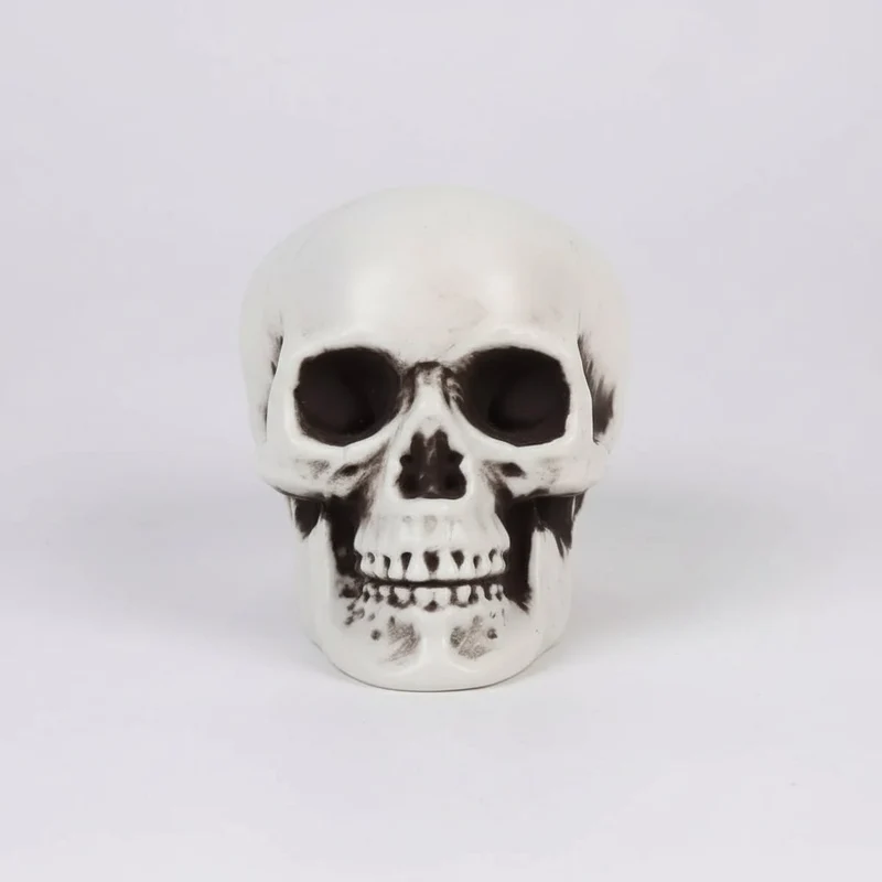Halloween Skull Decorations Mini Set with a Matte Finish and Black Shading