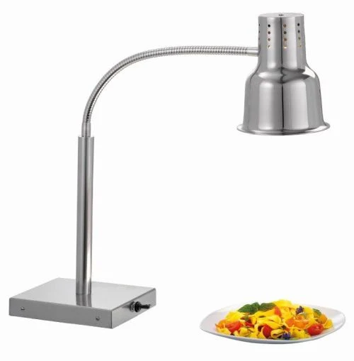 Lampe chauffe plats infrarouge inox sur pied