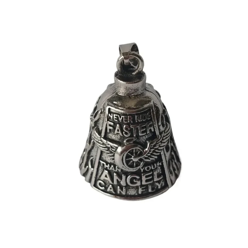 Halloween Motorcycle Bell Lucky Charm Metal Engraved