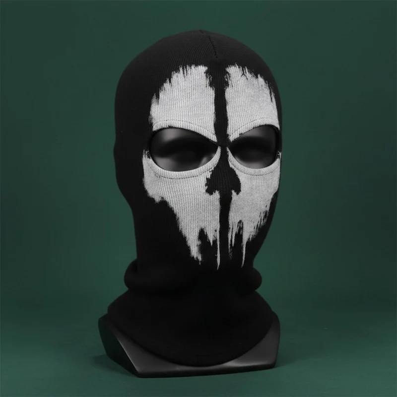 Halloween Skull Balaclava for Children and Adults, Black Knitwear