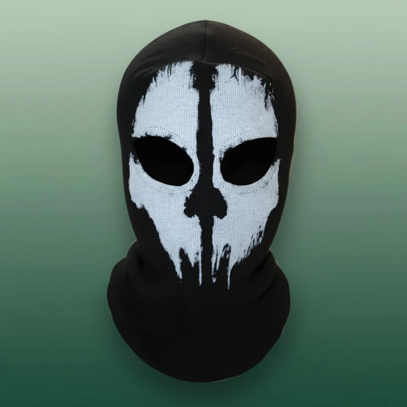 Halloween Skull Balaclava for Children and Adults, Black Knitwear