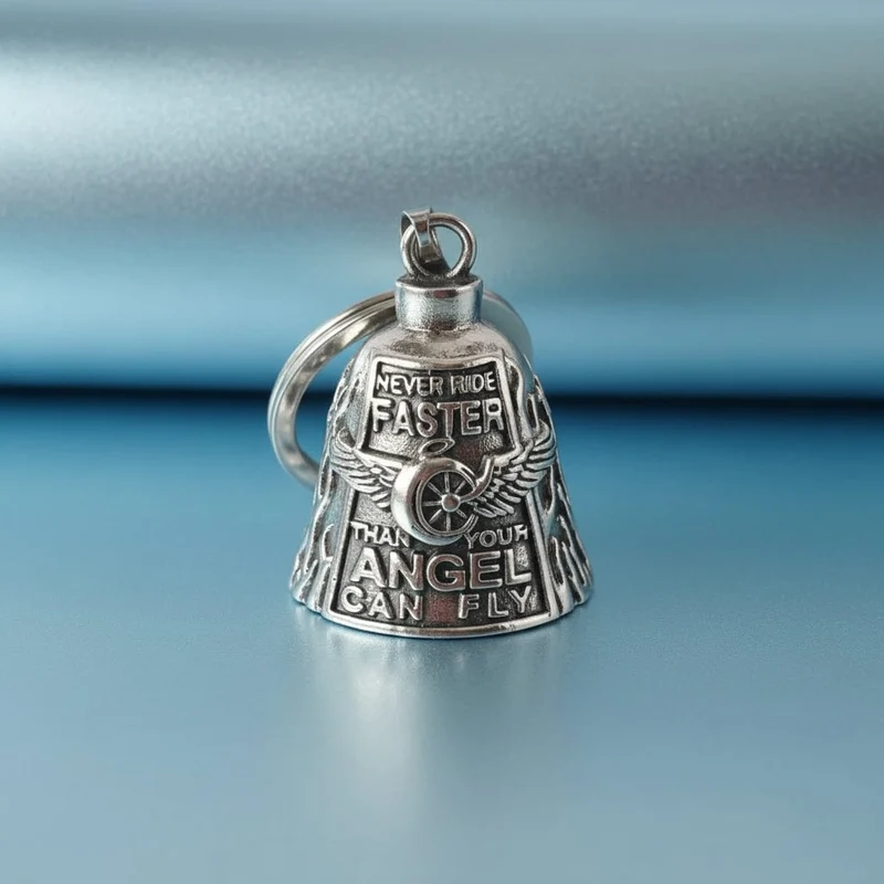 Halloween Decorative Angel Motorcycle Bell with a Scary Engraving for a Party