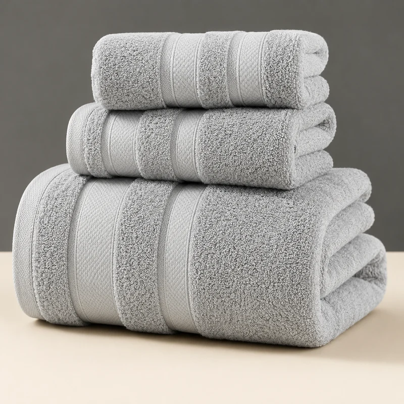 Set of 4 Oversized Bath Towels 75 × 150 cm Absorbent