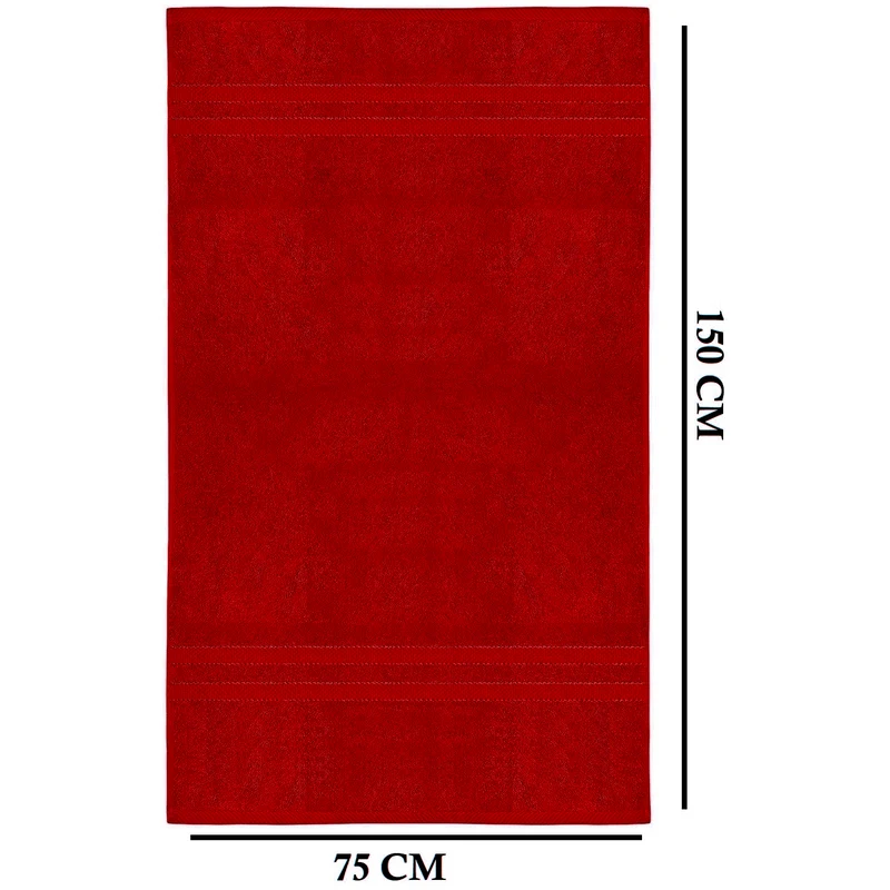 Set of 4 Oversized Bath Towels 75 × 150 cm Absorbent