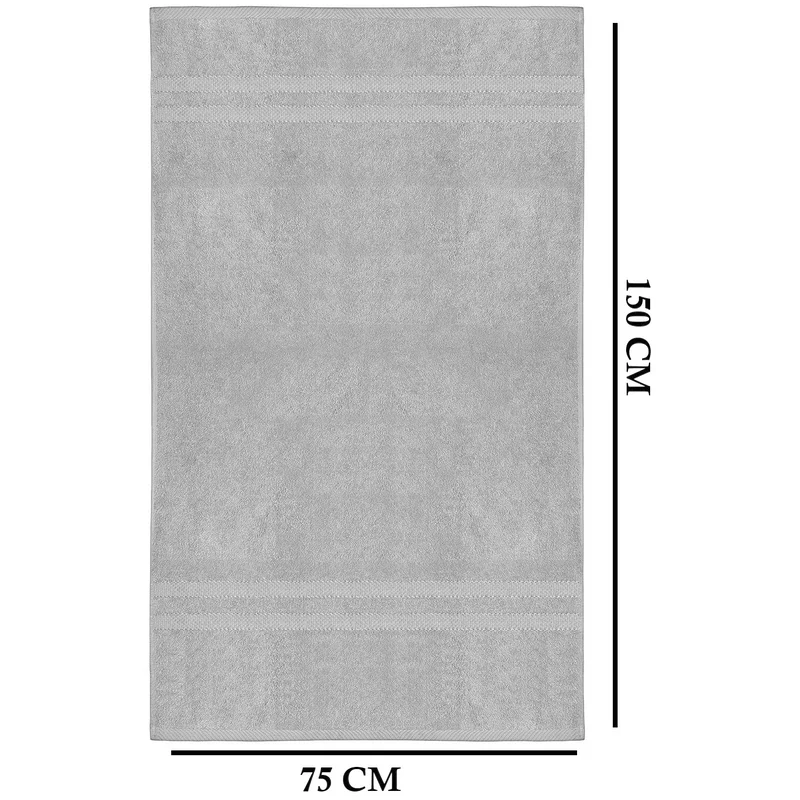 Set of 4 Oversized Bath Towels 75 × 150 cm Absorbent