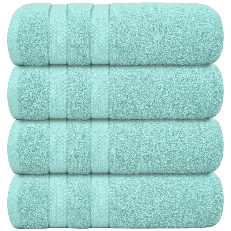 Set of 4 Oversized Bath Towels 75 × 150 cm Absorbent